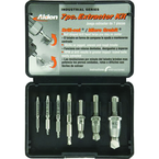 #7017P; Removes #6 to #12 Screws; 7 Piece Extractor Kit - Screw Extractor - A1 Tooling