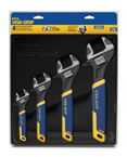 4 Piece - Adjustable Wrench Set with Comfort Grip - A1 Tooling