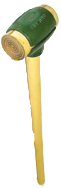 Rawhide Face Sledge Hammer -- 8 lb--36'' Hickory Handle--2-3/4'' Head Diameter - A1 Tooling
