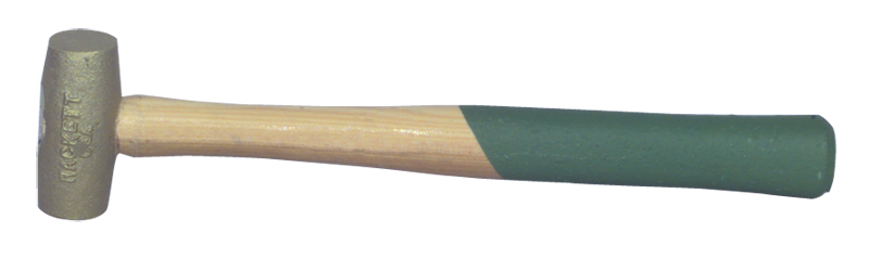 Hackett Brass Brass Hammer -- 5 lb; Hickory Handle; 1-3/4'' Head Diameter - A1 Tooling