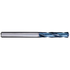 7.2 mm Dia. × 8 mm Shank × 41 mm Flute Length × 79 mm OAL, 3XD, 140°, Aqua Revo D, 2 Flute, Internal, Solid Carbide Drill - Exact Industrial Supply