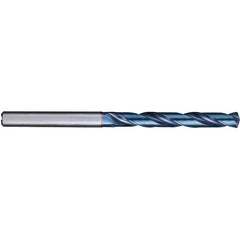 11/32″ Dia. × 10 mm Shank × 61 mm Flute Length × 103 mm OAL, 5XD, 140°, Aqua Revo D, 2 Flute, Internal, Solid Carbide Drill - Exact Industrial Supply