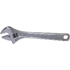 1 1/8″ Opening-8″ Overall Length - Chrome Plated Adjustable Wrench - A1 Tooling