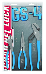 Channellock Combo Pliers Set -- #GS4; 3 Pieces; Includes: 7-1/2" Long Nose; 7" Cutting; 10" Tongue & Groove - A1 Tooling