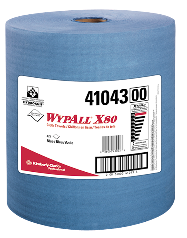 12.5 x 13.4'' - Package of 475 - WypAll X80 Jumbo Roll - A1 Tooling