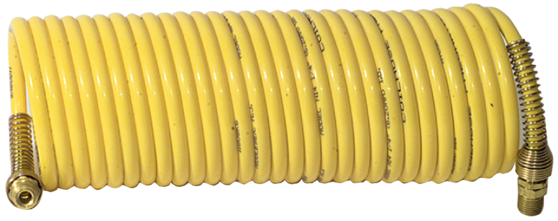 #N14-50A - 1/4 MPT x 50 Feet - Yellow Nylon - 1-Swivel x 1- Rigid Fitting(s) - Recoil Air Hose - A1 Tooling