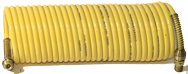 #N38-12A - 3/8 MPT x 12 Feet - Yellow Nylon - 1-Swivel x 1- Rigid Fitting(s) - Recoil Air Hose - A1 Tooling