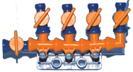 Coolant Hose System Component - 1/4 ID System - 1/4" Total Flow Control Manifold w/5 valves (Pack of 1) - A1 Tooling