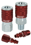 #A73458D - 1/4'' Body x 1/4 NPT (14-Pcs) - Red Industrial Coupler & Plug Kit - A1 Tooling