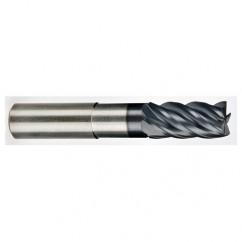 1/4" Dia. - 3/8" LOC - 3" OAL - .015 Radius 5 FL Carbide End Mill-AlCrN-X - A1 Tooling