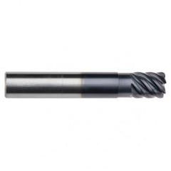 3/16" Dia. - 3/8" LOC - 3" OAL - .015 Radius 5 FL Carbide End Mill-Uncoated - A1 Tooling