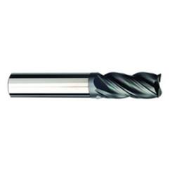 1/2 Dia. x 3 Overall Length 4-Flute .030 C/R Solid Carbide SE End Mill-Round Shank-Center Cut-AlCrN-X - A1 Tooling