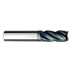 3/8 Dia. x 3 Overall Length 4-Flute .030 C/R Solid Carbide SE End Mill-Round Shank-Center Cut-AlCrN-X - A1 Tooling