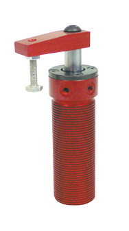 Round Threaded Body Pneumatic Swing Cylinder - #8015 .38'' Vertical Clamp Stroke - With Arm - RH Swing - A1 Tooling