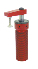Round Threaded Body Pneumatic Swing Cylinder - #8015 .38'' Vertical Clamp Stroke - With Arm - RH Swing - A1 Tooling