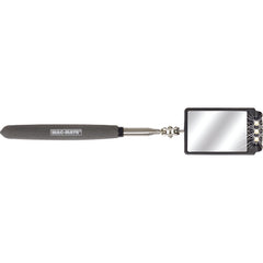 MAG-MATE Telescoping Glass Inspection Mirror with Three LED Lights, reaches 36″ Long, includes Batteries - A1 Tooling