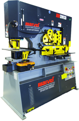 93 Ton - 14" Throat - 10HP, 220V, 3PH Motor Dual Cylinder Complete Integrated Ironworker - A1 Tooling