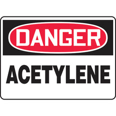 Sign, Danger Acetylene, 10″ × 14″, Vinyl - A1 Tooling