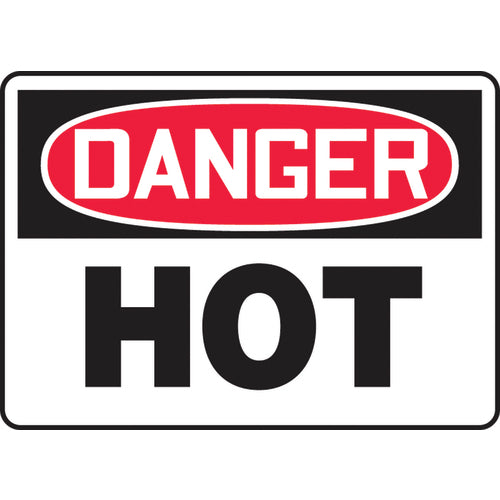 Sign, Danger Hot, 10″ × 14″, Plastic - A1 Tooling