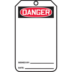 Safety Tag, Danger (Blank), 25/Pk, Cardstock - A1 Tooling