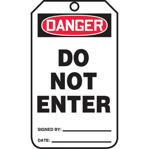 Safety Tag, Danger Do Not Enter , 25/Pk, Cardstock - A1 Tooling