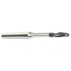 2.5mm Dia. - 3mm LOC - 38mm OAL - .15mm C/R 2 FL Carbide End Mill with 20mm Reach-Nano Coated - A1 Tooling