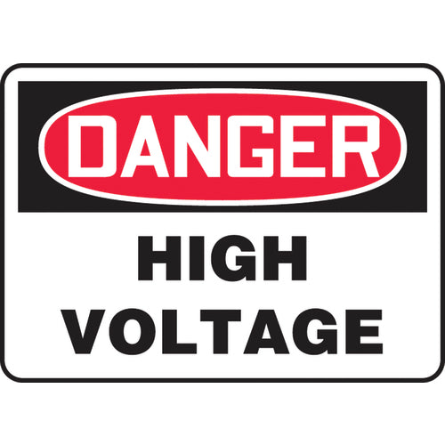 Sign, Danger High Voltage, 10″ × 14″, Aluminum - A1 Tooling