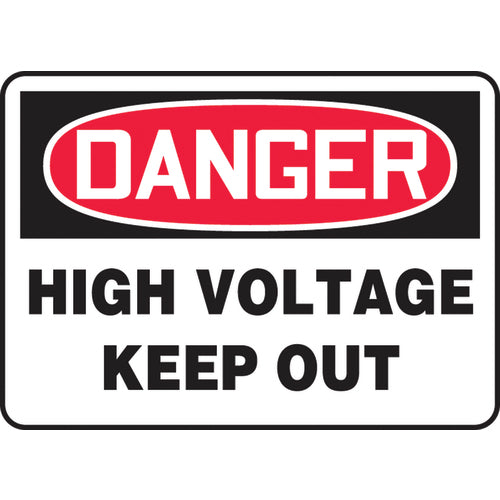 Sign, Danger High Voltage Keep Out, 10″ × 14″, Aluminum - A1 Tooling