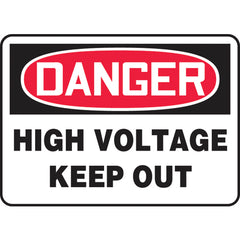 Sign, Danger High Voltage Keep Out, 10″ × 14″, Aluminum - A1 Tooling