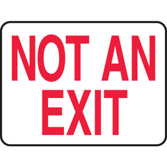 Sign, Not An Exit, 7″ × 10″, Plastic - A1 Tooling