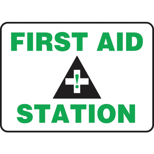 Sign, First Aid Station, 10″ × 14″, Plastic - A1 Tooling