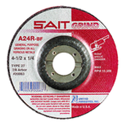 4″ × 1/8″ × 5/8″ - Aluminum Oxide A24R - Depressed Center Wheel - A1 Tooling