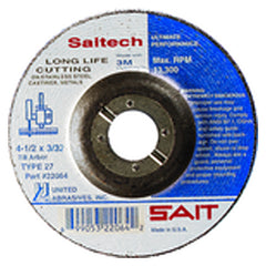 4 1/2″ × 1/4″ × 5/8″ 11 - Ceramic - Depressed Center Wheel - A1 Tooling