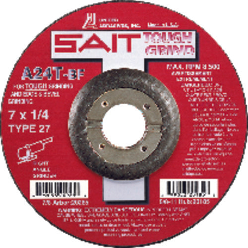 4″ × 1/4″ × 3/8″ - Aluminum Oxide A24N - Depressed Center Wheel - A1 Tooling