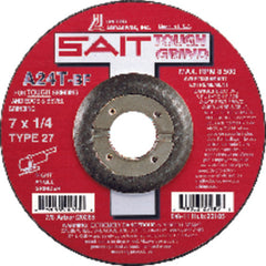 7″ × 1/4″ × 7/8″ - Aluminum Oxide A24N - Depressed Center Wheel - A1 Tooling