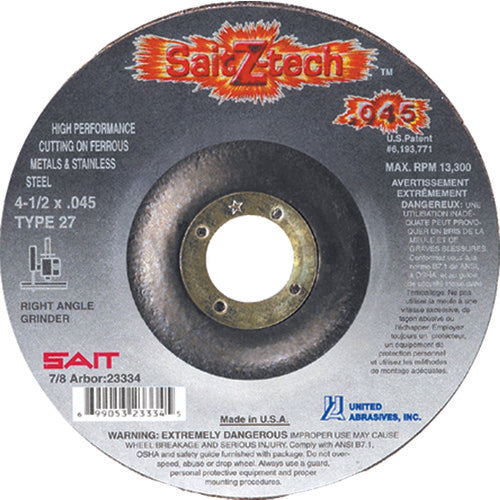 7″ × 0.045″ × 5/8″ - Aluminum Oxide 60 Grit Type 1 - Cut-Off Wheel - A1 Tooling