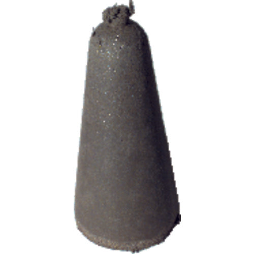 2″ × 1″-1/2″ × 1/4″ - Tapered Resin Bonded Rubber Cone (Coarse Grit) - A1 Tooling