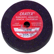 6 x 1/2 x 1/2'' - Resin Bonded Rubber Wheel (Extra Fine Grit) - A1 Tooling