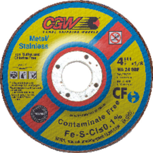 7″ × 1/8″ × 7/8″ - White Aluminum Oxide WA24-SBF - Depressed Center Wheel - A1 Tooling