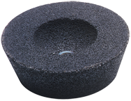6/4 - 3/4 x 2 x 5/8-11'' - Aluminum Oxide/Silicon Carbide 16 Grit Type 11 - Resin Cup Wheel - A1 Tooling