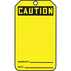 Safety Tag, Caution (Blank), 25/Pk, Cardstock - A1 Tooling