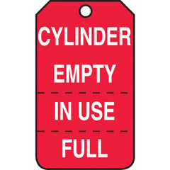 Cylinder Tag, Cylinder Empty, In Use, Full (Perforated), 25/Pk, Cardstock - A1 Tooling