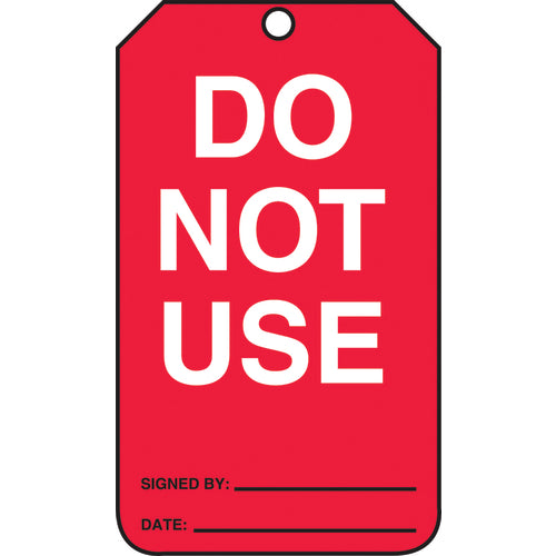 Cylinder Tag, Do Not Use, 25/Pk, Cardstock - A1 Tooling