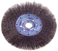 12" Diameter - 1-1/4" Arbor Hole - Crimped Steel Wire Straight Wheel - A1 Tooling