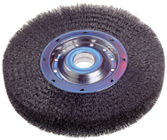 12 in. Diameter - 2 Arbor Hole - Crimped Steel Wire Straight Wheel - A1 Tooling