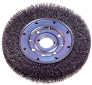 8" Diameter - 1-1/4" Arbor Hole - Crimped Steel Wire Straight Wheel - A1 Tooling