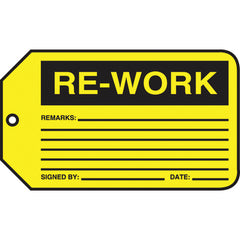 Production Control Tag, Re-Work, 25/Pk, Cardstock - A1 Tooling