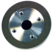 6 x 3/4 x 1-1/4'' - 1/16'' Abrasive Depth - 120 Grit - 1/2 Rim CBN Plate Mounted Wheel - Type 6A2C - A1 Tooling