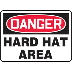 Sign, Danger Hard Hat Area, 10″ × 14″, Vinyl - A1 Tooling