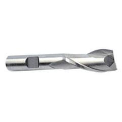 22mm Dia. x 3-3/4 Overall Length 2-Flute Square End High Speed Steel SE End Mill-Round Shank-Center Cut-Uncoated - A1 Tooling